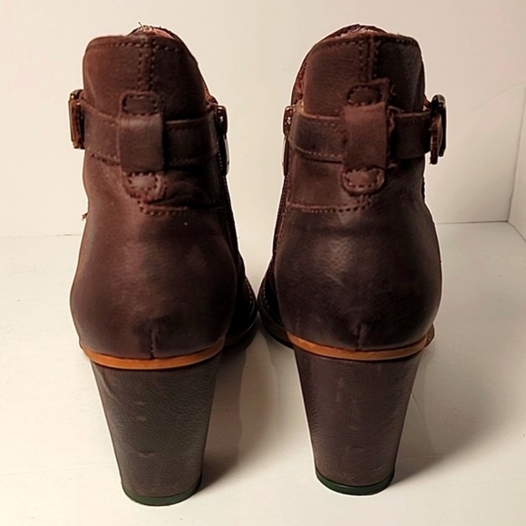 El Naturalista Colibri Bootie Ankle Boots Block Heels Side Zip Brown Leather 40 - Picture 6 of 16